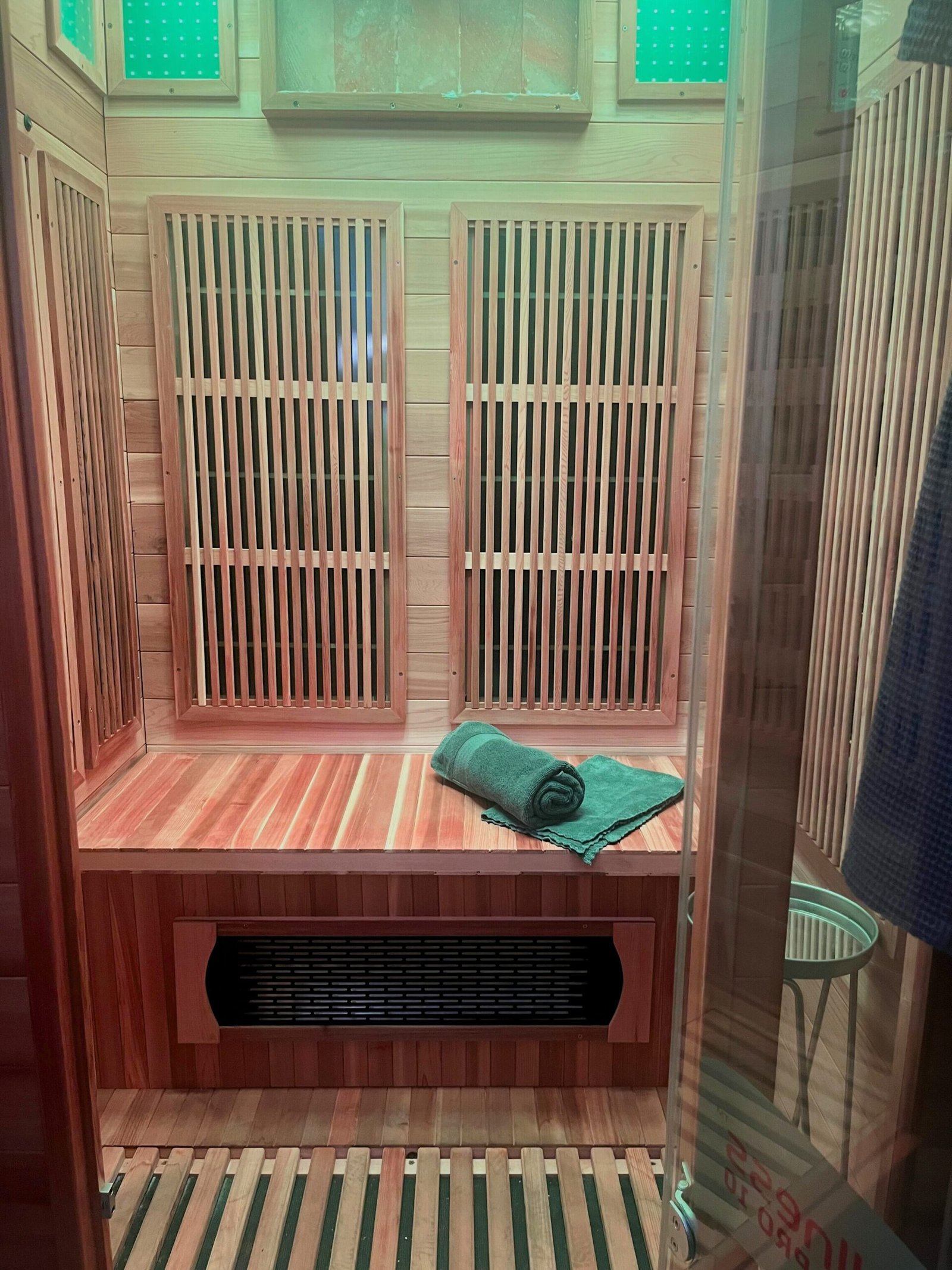 The infrared sauna at Kelly’s Health and Wellness
